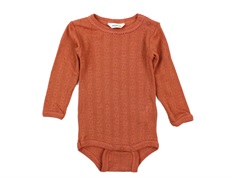 Joha body burnt orange merinould/silke